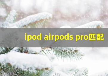 ipod airpods pro匹配